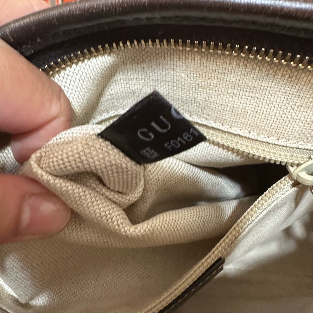 Gucci Gray and Black Monogram Tote - Picture 16 of 16